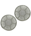 JEU 2 CATADIOPTRES BLANCS ADHESIFS RONDS