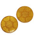 JEU 2 CATADIOPTRES ORANGES ADHESIFS RONDS