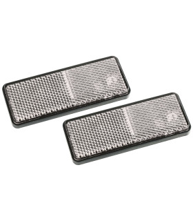 JEU 2 CATADIOPTRES BLANCS ADHESIFS  RECTANGULAIRES