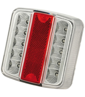 LANTERNE 4 FONCTIONS, BLANC/ROUGE, FEU LED