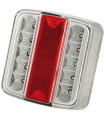 LANTERNE 4 FONCTIONS, BLANC/ROUGE, FEU LED