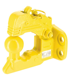 CROCHET MIXTE 4 TROUS + BOULE JAUNE DIAMETRE 50MM