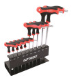 LOT 10 CLES EN T TORX T9 A T50 SUR RATELIER
