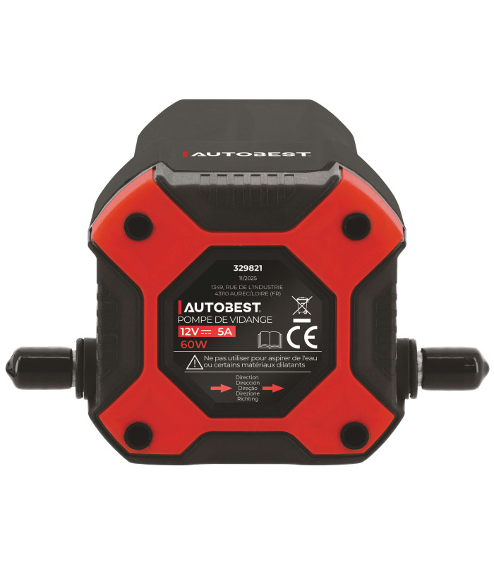 POMPE DE VIDANGE MOTEUR ELECTRIQUE 12V, 60W