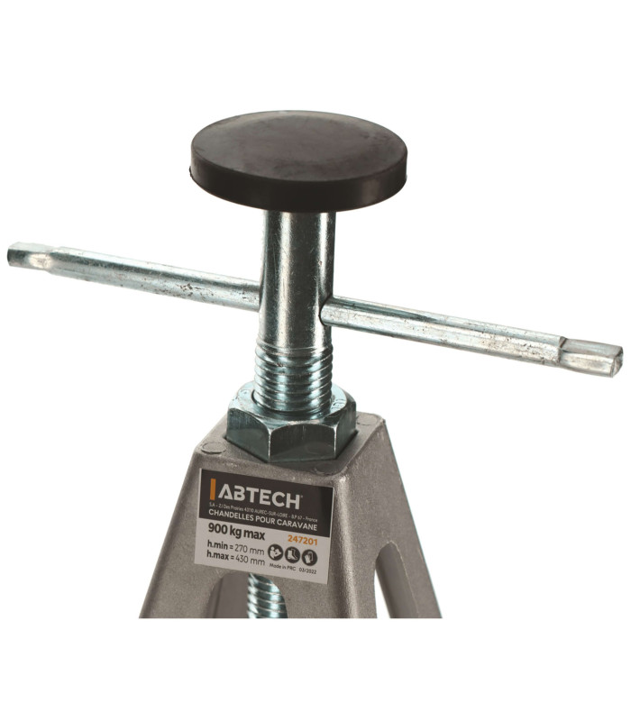 JEU DE 4 CHANDELLES CARAVANE ALUMINIUM AVEC PATIN