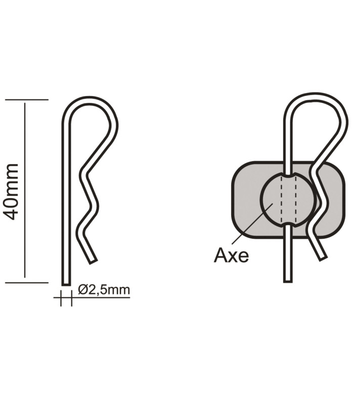 LOT 10 GOUPILLES BETA DIAM 2,5 MM X 40 MM