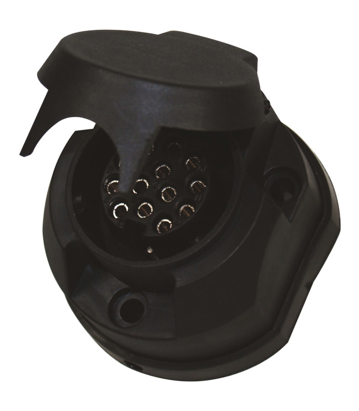 PRISE PLASTIQUE FEMELLE A FIXER 12V, 13 PLOTS