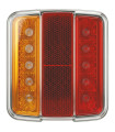 LANTERNE 4 FONCTIONS, ORANGE/ROUGE, FEU LED