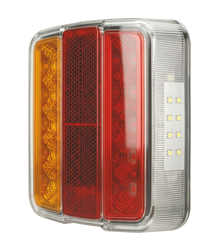 LANTERNE 4 FONCTIONS, ORANGE/ROUGE, FEU LED