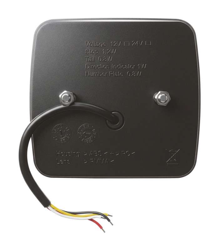 LANTERNE 4 FONCTIONS, ORANGE/ROUGE, FEU LED