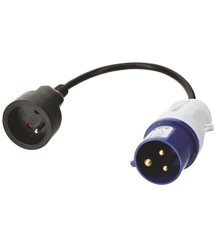 ADAPTATEUR POUR PRISE CARAVANE 16A FICHE MALE