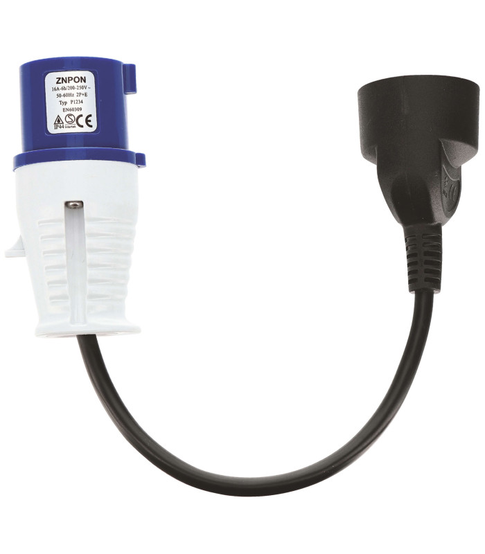 ADAPTATEUR POUR PRISE CARAVANE 16A FICHE MALE