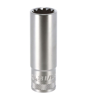 DOUILLE LONGUE MULTI - EMPREINTES, CARRE 1/2, 18MM