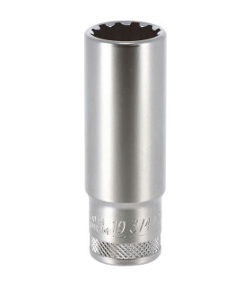 DOUILLE LONGUE MULTI - EMPREINTES, CARRE 1/2, 19MM