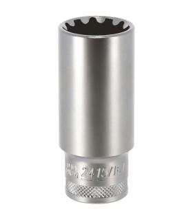 DOUILLE LONGUE MULTI - EMPREINTES, CARRE 1/2, 24MM
