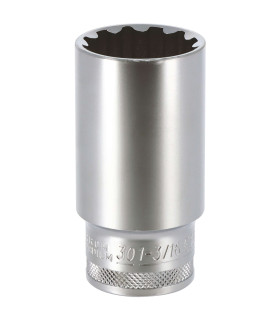DOUILLE LONGUE MULTI - EMPREINTES, CARRE 1/2, 30MM