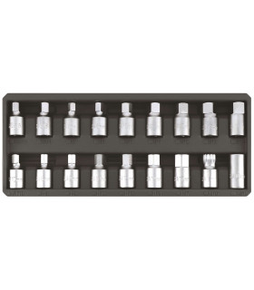 COFFRET 18PCS EMBOUTS DE VIDANGE 3/8