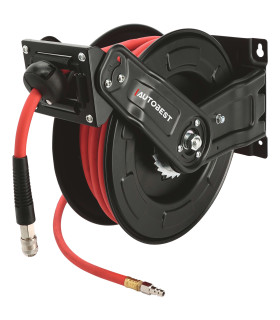 ENROULEUR AUTO PNEUMATIQUE 15 METRES SUPPORT METAL