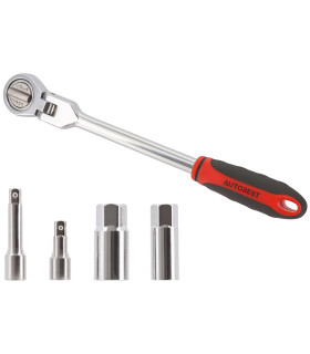 KIT CLIQUET + DOUILLES A BOUGIE CARRE 3/8  5PIECES