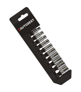 JEU DE 10 DOUILLES US, INCH, CARRE 1/4