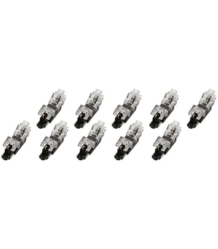 LOT DE 10 CONNECTEURS SIMPLES DROITS