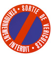 DISQUE STATIONNEMENT INTERDIT / SORTIE DE VEHICULE