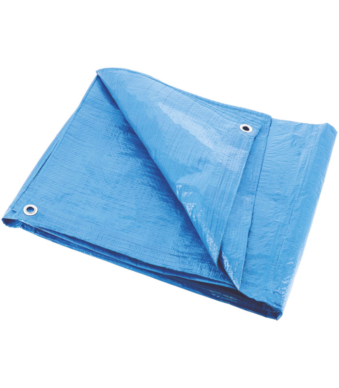 BACHE PLASTIQUE 2X3M, 68G/M2, COULEUR  BLEU